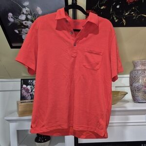 UNTUCKit Bright Redish Orange Polo Shirt